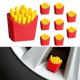 Prentor Tire Valve Stem Caps Cover - Pack of 8. Funny Yellow Duck Prank Air Valve Cap Cover dust, Water Proof Universal Fit (French Fries 8 pcs)