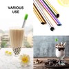 Metal Boba Straws Reusable Smoothies Straws 10" Stainless Steel Straw
