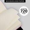 Thick Blank Journal Notebook 720 Pages No Lines Soft Leather