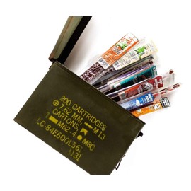 Jerky Dynasty 16-Piece Exotic Jerky Can Gift for Him - Unique Ammo Can Packed with Delicious BB Sticks - Reclaimed Military Surplus - Great Present for the Adventurous Foodie in Your Life