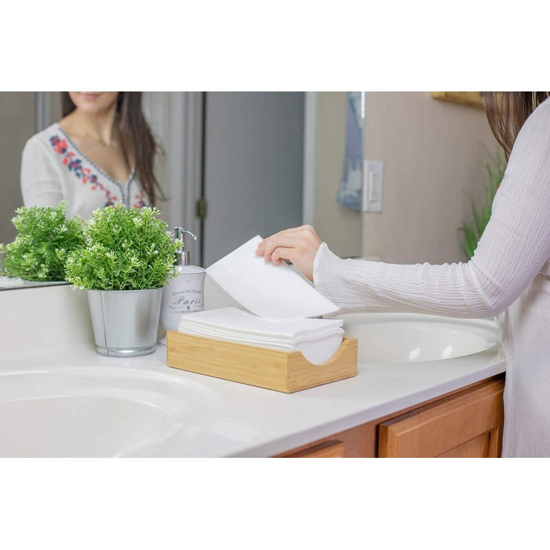 50 Disposable Bathroom Napkins - White | Disposable Guest Towels