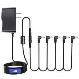 Solutek Replacement for Boss 9V PSA Adapter Guitar Pedal Power Supply, 9V 1000mA 6-10ft Power Cord for Boss DS-1,BD-2,DD-7,RV-6,DD-500... for MXR EHX TC Electronic Strymon and More. (6FT+Daisy-Chain)