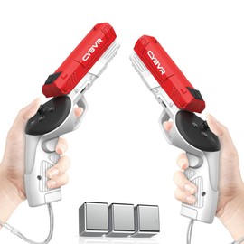 CYBVR Weighted Gun Stock Controller Grips for The Meta Quest 3 - VR Gun Accessories for The Meta Quest 3S