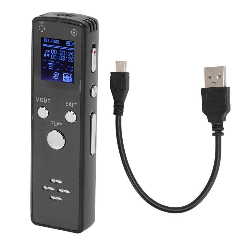 Digital Voice Recorder Noise Reduction 220mAh MP3 Player Recorder Portable