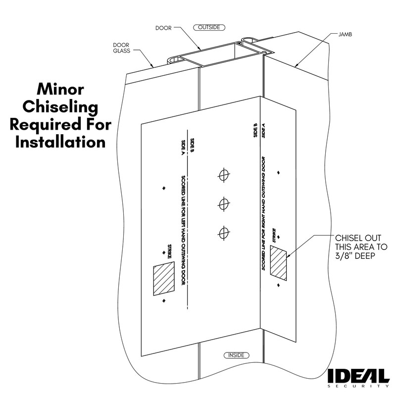 Ideal Security Door Lever with Deadbolt Lock for Storm and