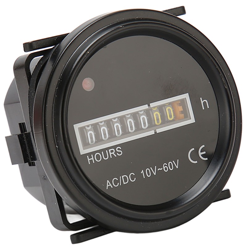 Boat Hour Meter 2.4in Diameter Maximum 99999.99H High Accuracy Mechanical