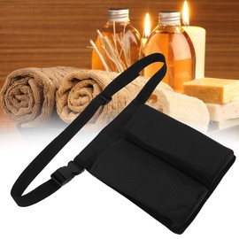 Funda para Botella de Masaje, Material de Tela Oxford Ajustable y Duradero, 2 Bolsillos para Aceite Esencial y Botella de Masaje, Conveniente para Masajistas, Diseño Lavable,