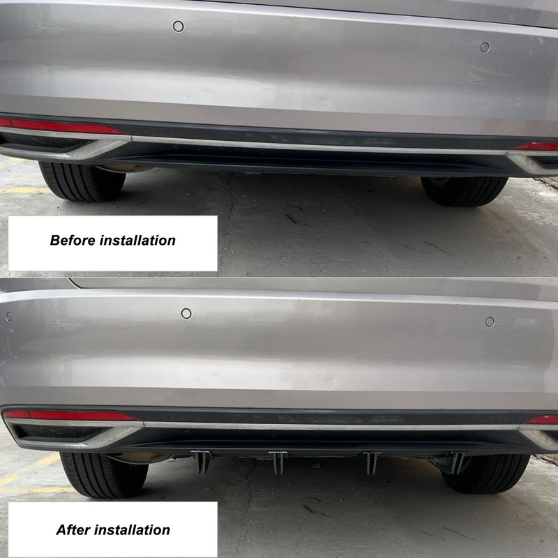 4PCS Car Rear Lower Spoiler Sporty Universal Rear Bumper Chassis
