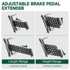 HUGEBO Gas and Brake Pedal Extenders,Universal Anti Slip Accelerator Pedal