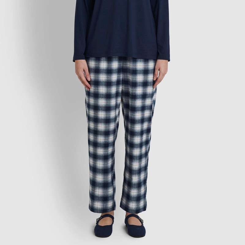 JAJU [JAJU/자주] 여 플란넬 파자마 팬츠_다크 네이비 [JAJU] Women's Flannel