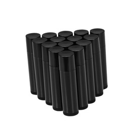 PACKOVE 50Pcs Empty Tubes Durable Black Plastic Storage Containers for DIY Lip Gloss for Craft Projects and Homemade