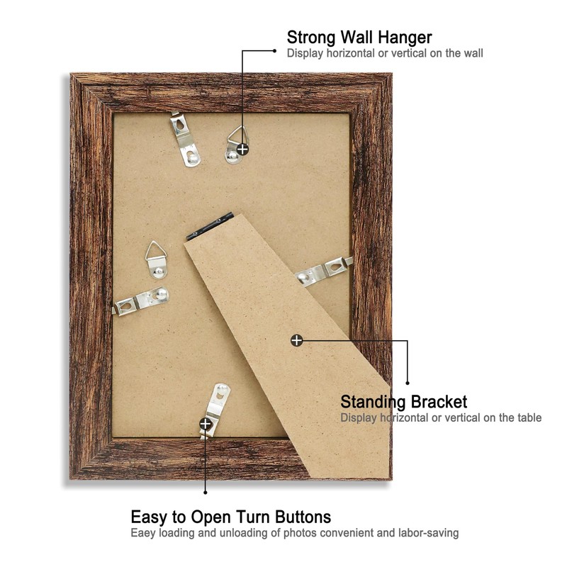 iRahmen 5x7 Picture Frame Set of 4, High Definition Glass