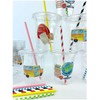 Back To School Party Cups, Plastic Cups with Paper Straws