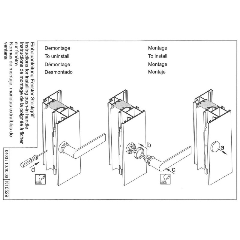 Schüco Lockable RC window handle, aluminium RAL 9016, white, 247659