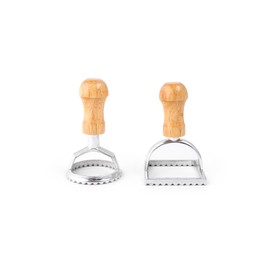 Fox Run 57670 Ravioli Cutter Stamps, Round & Square, Set of 2 , 2.75 x 4.75 x 5.75 inches