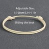 Anjiucc 12 Pcs Wax Rope Bracelet Cord Adjustable Knotted Handmade