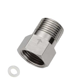 G1/2 Inch Female to Male Thread Check Valve, Stainless Steel Backflow Prevention Check Valve, One Way Pipe Fittings for Toilet Shower, 304 Stainless Steel