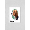 Trigg Hound Puppy isolated digital art illustration. Hand drawn dog