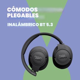 JBL Tune 720BT - Auriculares inalámbricos con cancelación de ruido, con sonido JBL Pure Bass, Bluetooth 5.3, hasta 76 horas de duración de batería y c