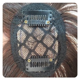 Topper Middle Side Part Hair, Hair Toppers for Women Hair No Bangs, Crown Topper Clip in Top Hairpieces with Thinning Hair (Light brown)