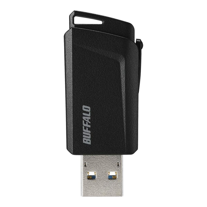 BUFFALO RUF3-SP64G-BK USB 3.1 (Gen1) Push Slide USB Memory Stick