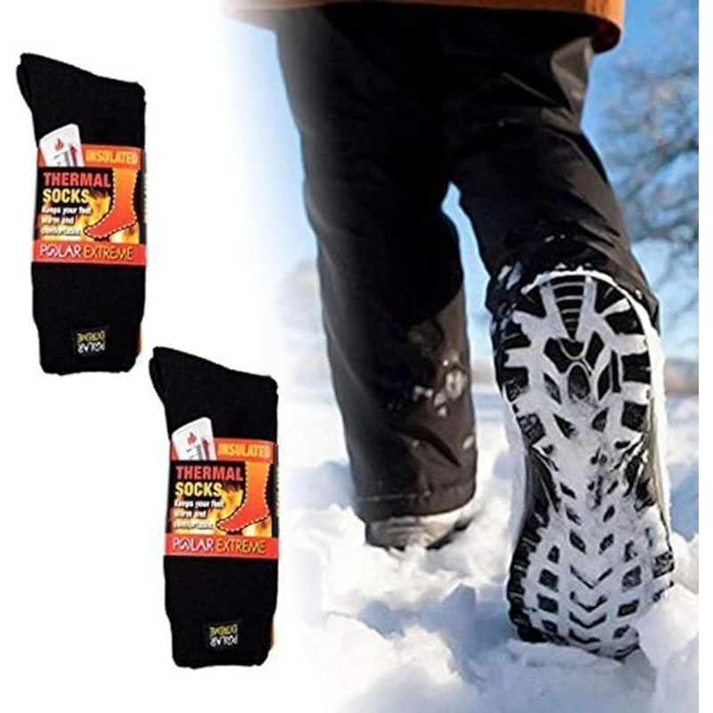 Polar Extreme 2 Pack Men's Heat Trapping Thermal Warmer Black