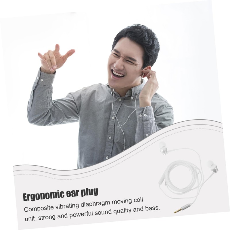 Operitacx Wired In-Ear Headphones with Jack Plug Ergonomic Design for