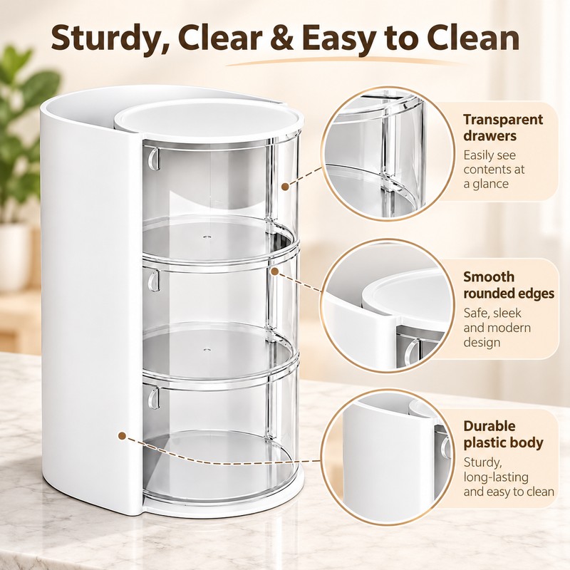 Hair Accessories Organizer for Vanity & Desktop – Multi-Compartment Storage