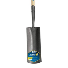 Jackson 1234000 J-450 16 in. Ditch/Post Shovel with Armor D-Grip Hardwood Handle, 27 Inch