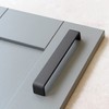 192mm Dark Grey/Titanium D Shape Handle for Kitchen Cabinets |