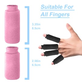 Finger Ice Pack Wrap, Finger Injury Cold Pack Help Reduce Pain, Bruising, Reusable Gel Pack ldeal for Aches, Finger-Related Injuries, Sprains, 4 Pack (Pink (2 Large+2 Small))