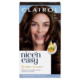 CLAIROL NICE'N EASY CRÈME PERMANENT HAIR DYE - 4 DARK BROWN