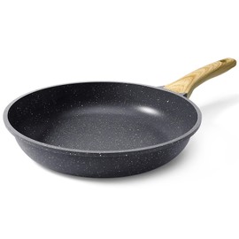 GiPP Nonstick Frying Pan Skillet - 11" Grey Granite Non Stick Pans, Omelette Pan with Heat-Resistant Handle, Compatible with All Stovetops, PFOA Free
