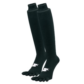 SSK YA1929 Men's Baseball Wear, 2-Pair Set, 5 Toe Socks, black (90)