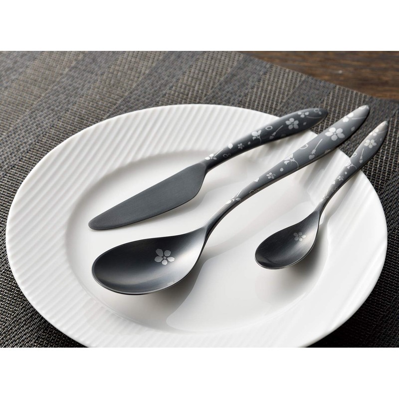 Yokoyama ECTB-301 Cutlery Set, Tsubanjin Takumi, Black, Sakuragin, Cutlery, 2