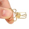 100pcs Binder Clips Gold Silver Flower Shape Metal Hollowed Long