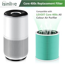 Core 400S Toxin Absorber Replacement Filter for LEVOIT Core 400S Smart WiFi Air Purifie-r, 3-in-1 HEPA Activated Carbon Filter, Core400S-RF-TX (LRF-C401-GUS), Green, 2 Pack