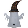 Gemmy Halloween Inflatable Ghost in Witch Hat, 4 ft Tall,