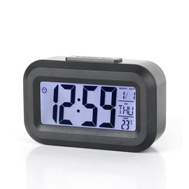 WanderGo Digital Alarm Clock, Small Size Digital Clock for Kids with LED Display Backlight Date/Time/Temp/Snooze for Bedroom Home Office Travel Alarm Clock(Black)