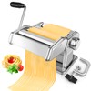 Pasta Maker with 7 Thickness Settings Roller, 2-in-1 Cutter, Hand