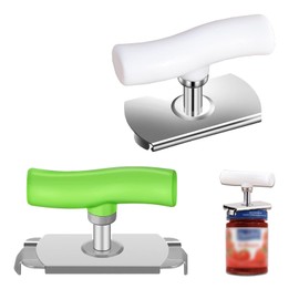 2 Pcs Adjustable Jar Opener Set, Manual Can Opener Stainless Steel Bottle Opener, Tin Opener for Elderly and Children, Safe and Smooth (White, Green)