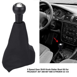 Gaiter Kit 5 Speed Gear Knob Gaiter Boot Kit Suitable for 307 308 607 608 / for C3 C5 Gearstick Gaiter Kit