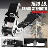 Jack Boss Ratchet Tie Down Straps Set,1500 lbs Break Strength,