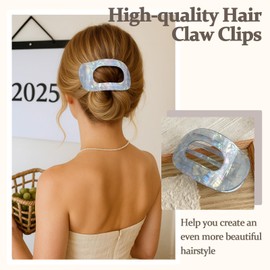 3 PCS Duckbill Hair Clips for Women - Mermaid Iridescent Accessories for Thin, Thick Hairs, Strong Hold Flat Hair Claw Clips for Women and Girls