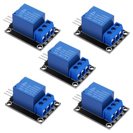 VooGenzek Pack of 5 12 V 1 Channel Relay Module Board Shield High Level Trigger for PIC AVR DSP ARM Compatible with Arduino and Raspberry Pi