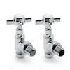 VANCOCO Angled Traditional Radiator Valve (Pair) - Traditional Chrome Radiator