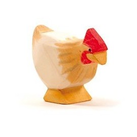 Ostheimer 13132 Huhn ocker stehend aus Holz Höhe 4cm