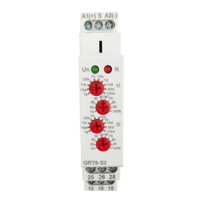 GRT8-S2 Asymmetric Cycle Timer ON/Off Repeat Cycle Time Relay AC/DC