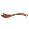 HugeStore 2 Pcs Chinese Style Handcrafted Wooden Wood Soup Spoon