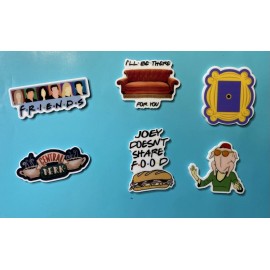 Craftyparrott Friends Icon 6 Piece Magnets Set